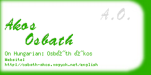 akos osbath business card